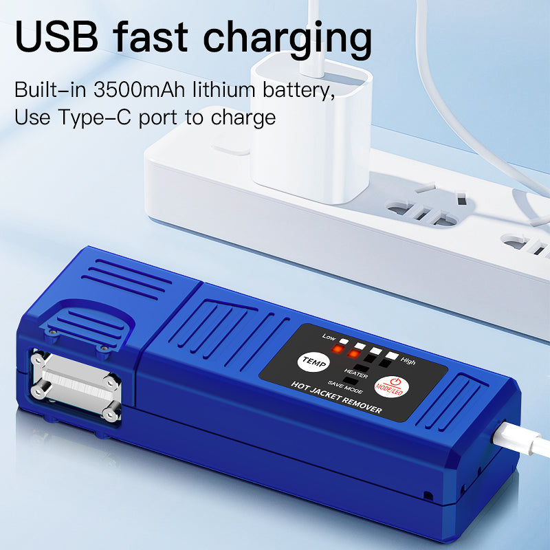 COMPTYCO S8 FTTH Use Hot Jacket Remover Auto Heating Stripping Tool 3500mAh Rechargeable Fiber Optic Thermal Stripper