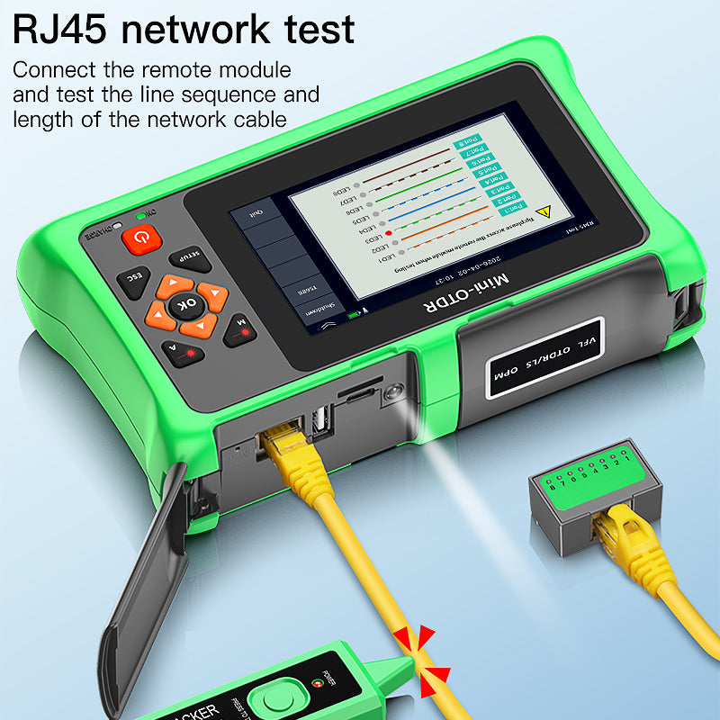 COMPTYCO Mini OTDR KP900 Active Fiber Tester 850/1300/1310/1550/1625/1650nm Event Map OPM VFL OLS RJ45 Tester/Tracker 10