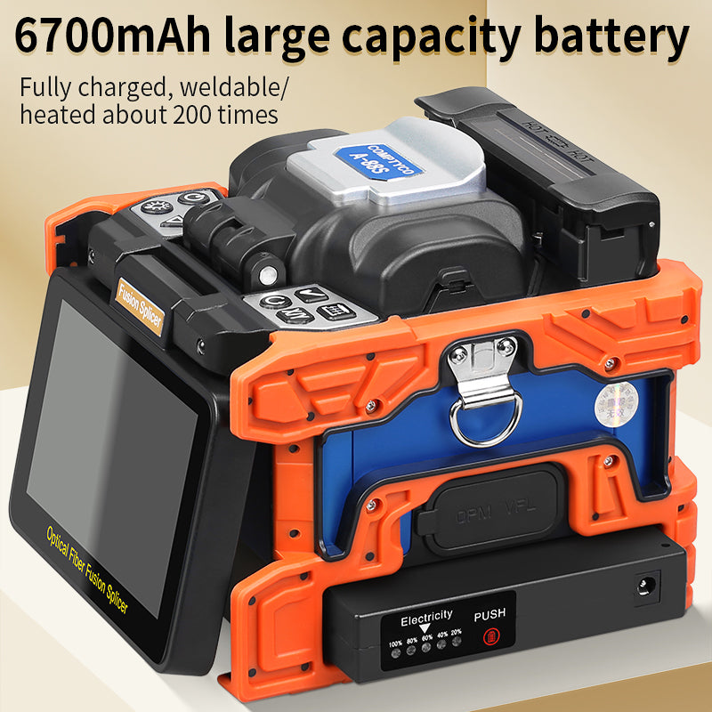 COMPTYCO A-88S Optical Fiber Welding Machine with OPM/VFL 5 Inch Touch Screen 10 Languages 6 Motors Fiber Optic Fusion S