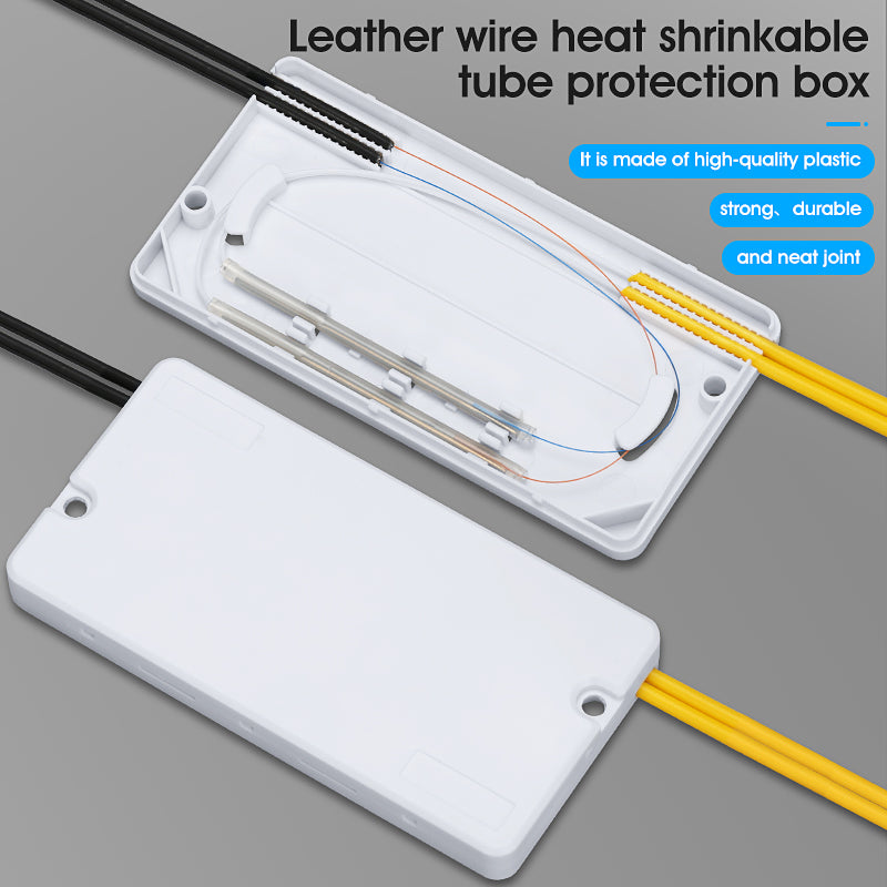 COMPTYCO 2 in 2 Out ABS Plastic Optical Fiber Jointer Box Optical Cable Sheath Protective Sleeve Fiber Optic protection 