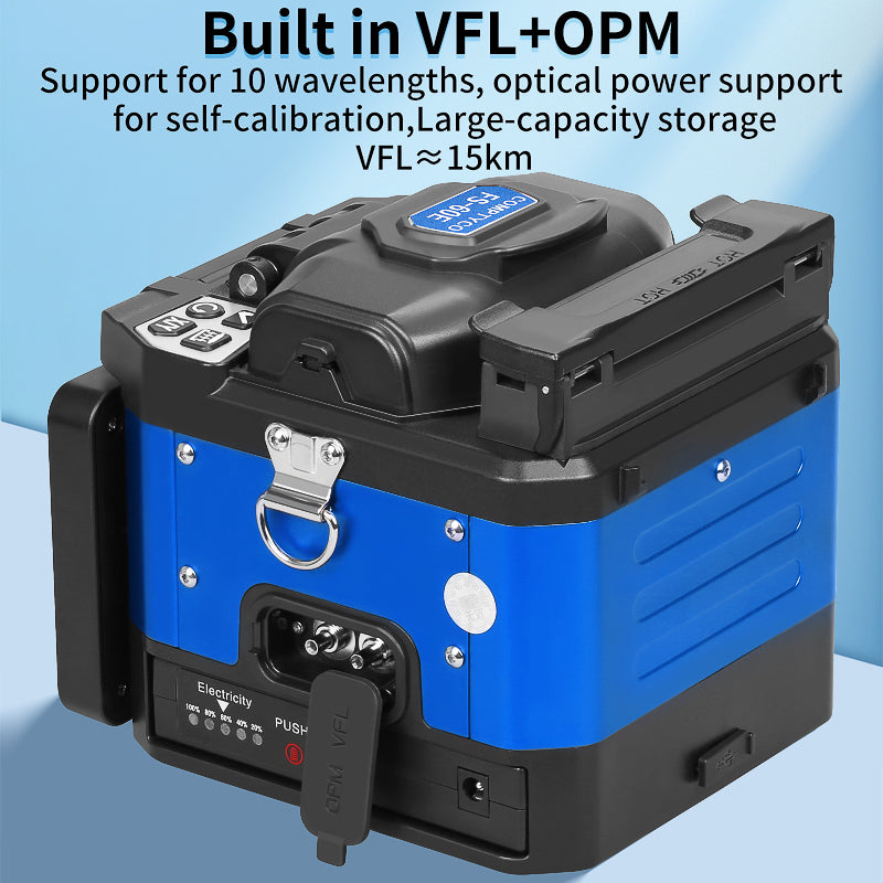COMPTYCO Hot Products FS-60E 10 Languages Fiber Optic Splicing Machine 6 Motors with OPM VFL Optical Fiber Fusion Splice