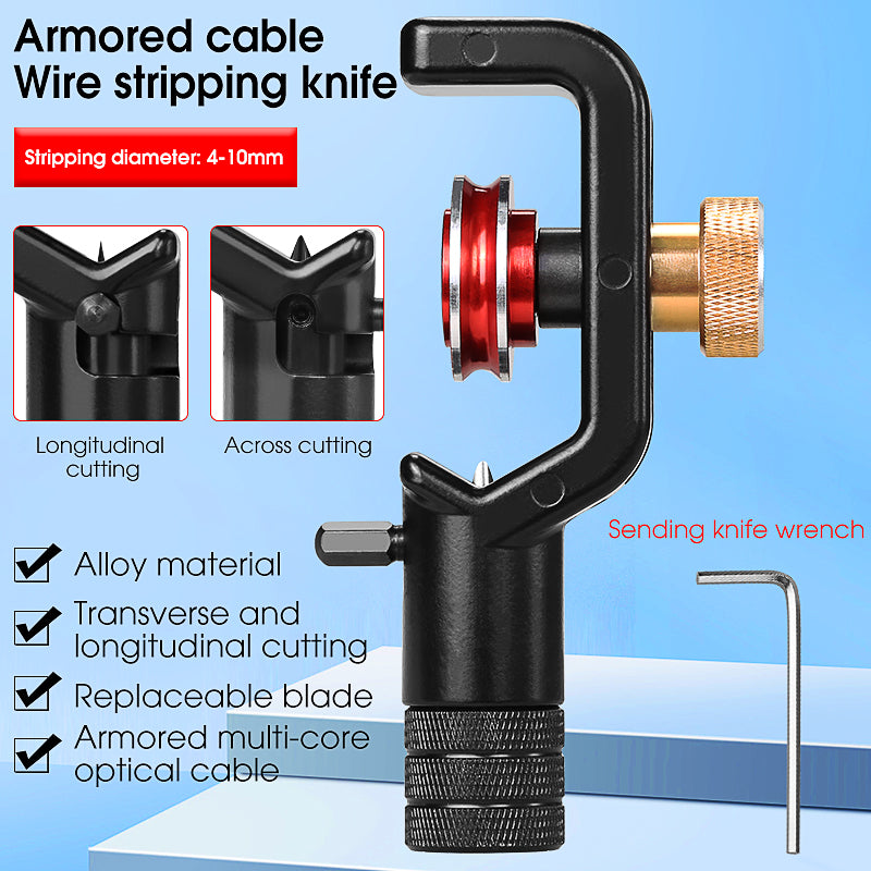 COMPTYCO ACS-2 Fiber Optic Stripper 4-10mm Longitudinal and Transverse Fiber Optic Cable Opener Optical Cable Cutter
