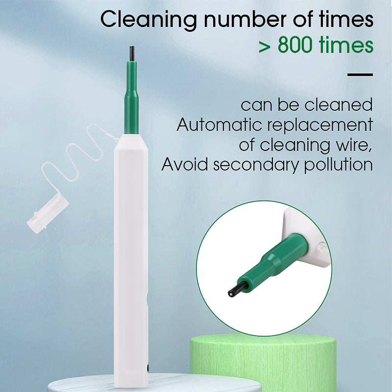 COMPTYCO Fiber Optic Cleaning Pen Fiber Optic Connectors Cleaning 800+ Times for 2.5mm SC/FC/ST One Click Fiber Optic Cl