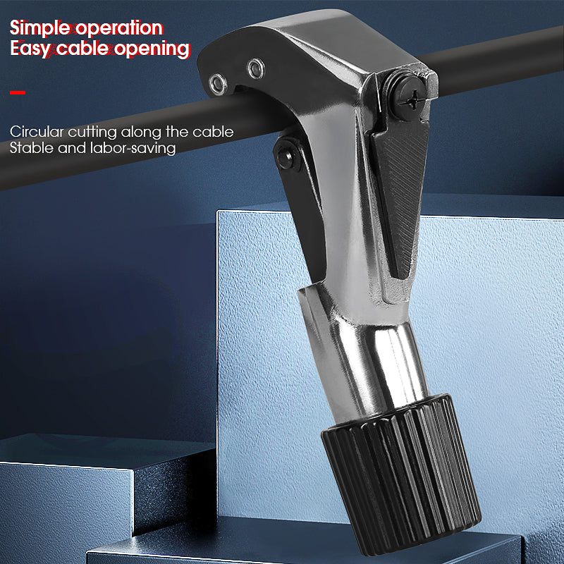 COMPTYCO Fiber Optic Stripper 4-28MM Horizontal Fiber Optic Cable Opener Fiber Optic Stripping Cable Strippers with Spar