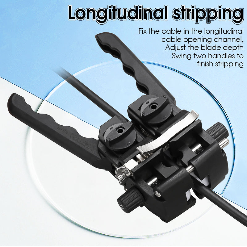 COMPTYCO AUA-F9 Fiber Optic Cable Stripper 8-30mm Longitudinal and Transverse Fiber Optic Cable Opener Optical Cable Cut