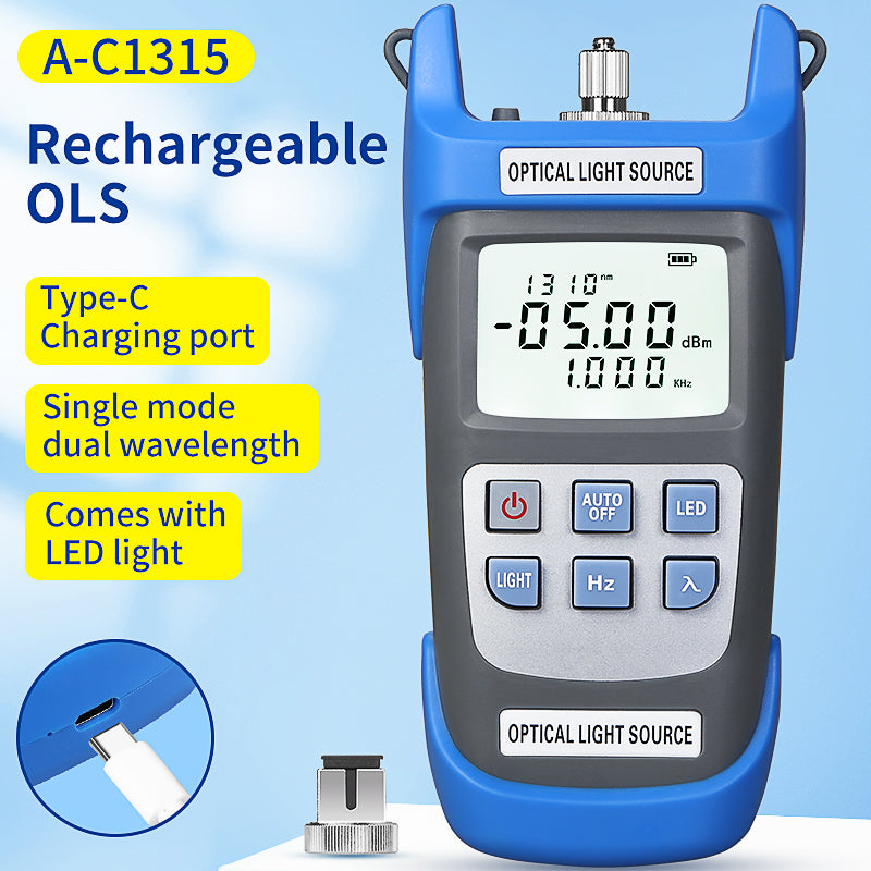 COMPTYCO A-C1315 Rechargeable Fibre Optic Light Sources OLS Fiber Optical Laser 1310 1550nm Handheld Optical Light Sourc