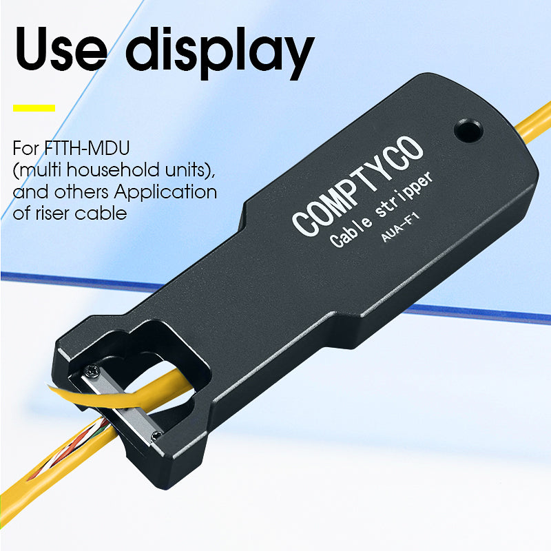 COMPTYCO AUA-F1 Fiber Optic Stripper 8.5/10.4/14mm Fiber Optic Cable Opener for Longitudinal Fiber Stripping Cable Strip