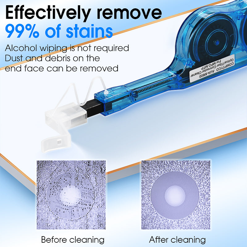 COMPTYCO AUA-M600 One-Click Cleaner Tool Fiber Optic Cleaning Pen 600 Times MPO MTP Connectors Pen Type Fiber Optic Clea