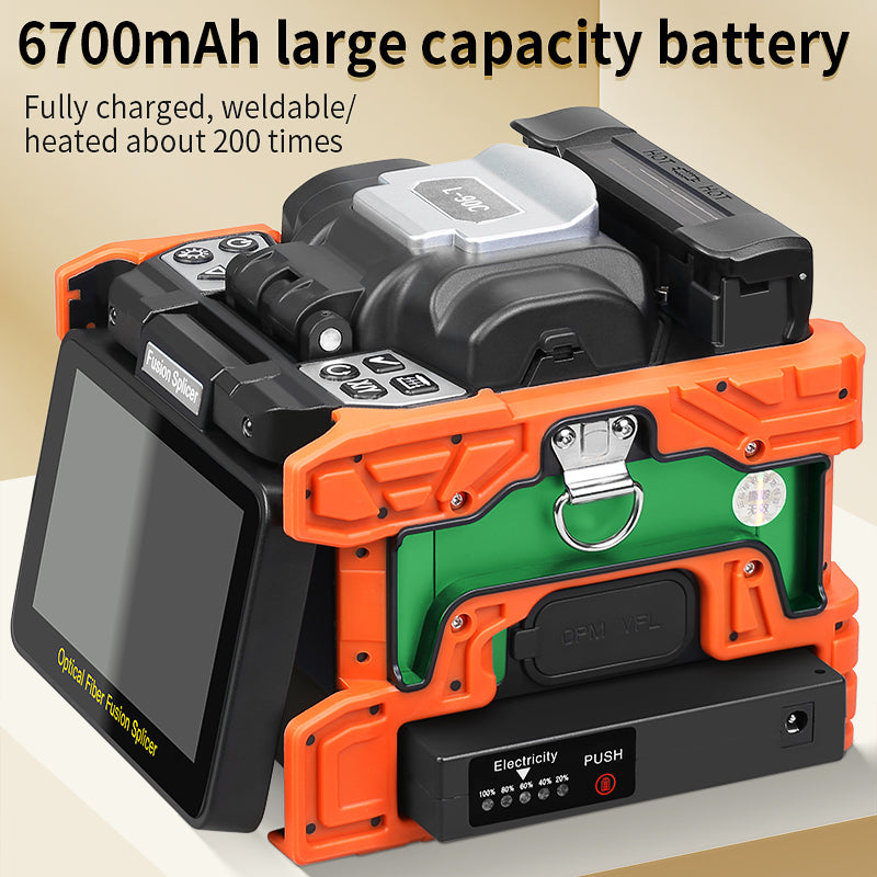 Customized Logo/Color/Boot Page OEM ODM 6 Motor Fiber Welding Machine with OPM/VFL 5 Inch Touchscreen Fiber Optic Fusion