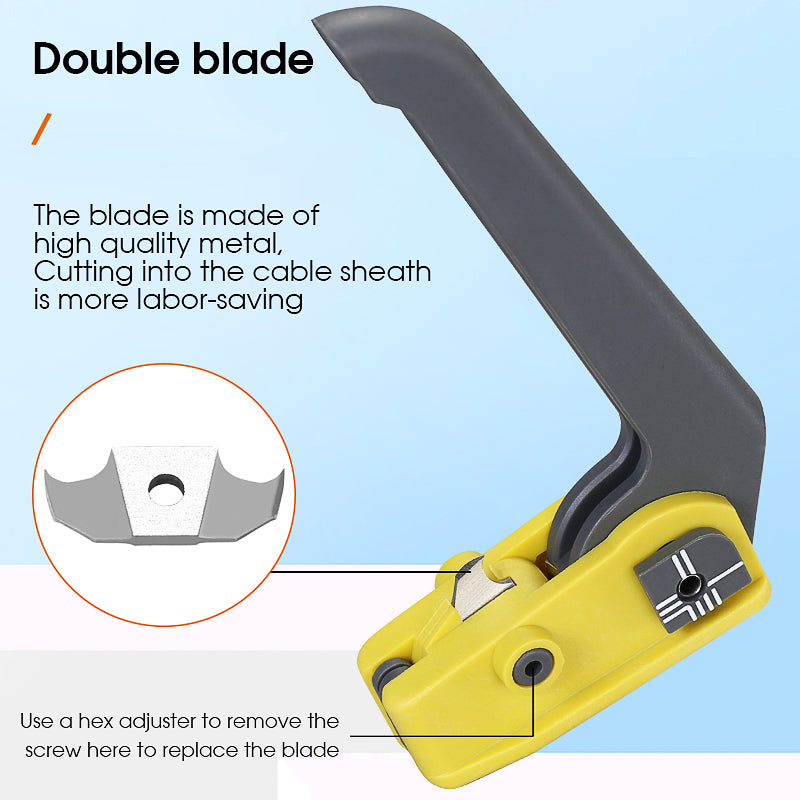 COMPTYCO KMS-K Fiber Optic Stripper 25mm Fiber Optic Cable Opener for Longitudinal Fiber Optic Stripping Plie Cable Stri