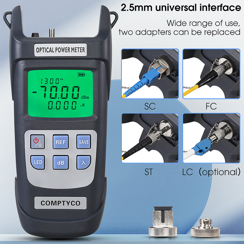 COMPTYCO Good Price FTTH Fiber Optic Tester AUA-Y710A/Y510A OPM with LED 10 Wavelength Fiber Optic Equipment Optical Pow