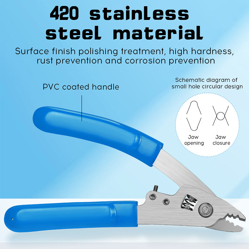 COMPTYCO VCFS-30 Stainless Steel Three Port Cable Stripper FTTH Fiber fusion Tool Bare Fiber Leather Fiber Stripper
