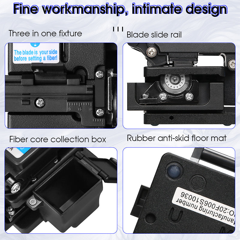 COMPTYCO AUA-71S High-Precision Automatic Return Fiber Optic Cutter with Waste Fiber Box Cold Joint Tool for FTTH Fiber 
