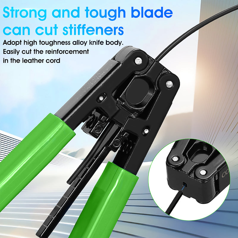 COMPTYCO VCFS-J1 Metal Leather Drop Cable Stripper FTTH Fiber Tool Leather Wire Stripper Pliers 3mm (W) * 2mm (H) Fiber 