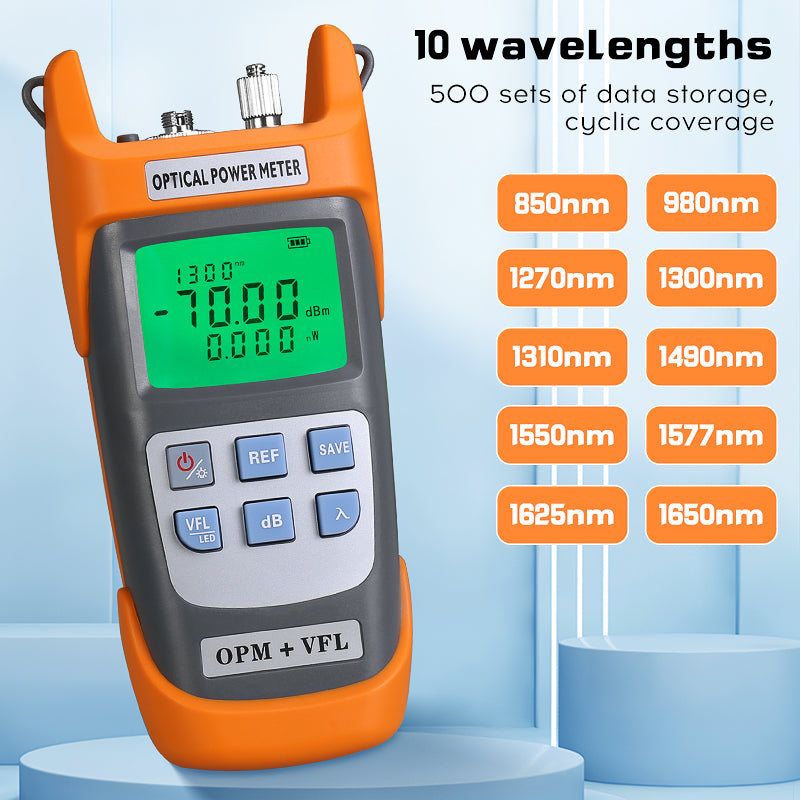 COMPTYCO High Precision Optical Multi Meter 3 in 1 OPM+VFL+LED Fiber Optic Equipment Visual Fault Locator Optical Power 