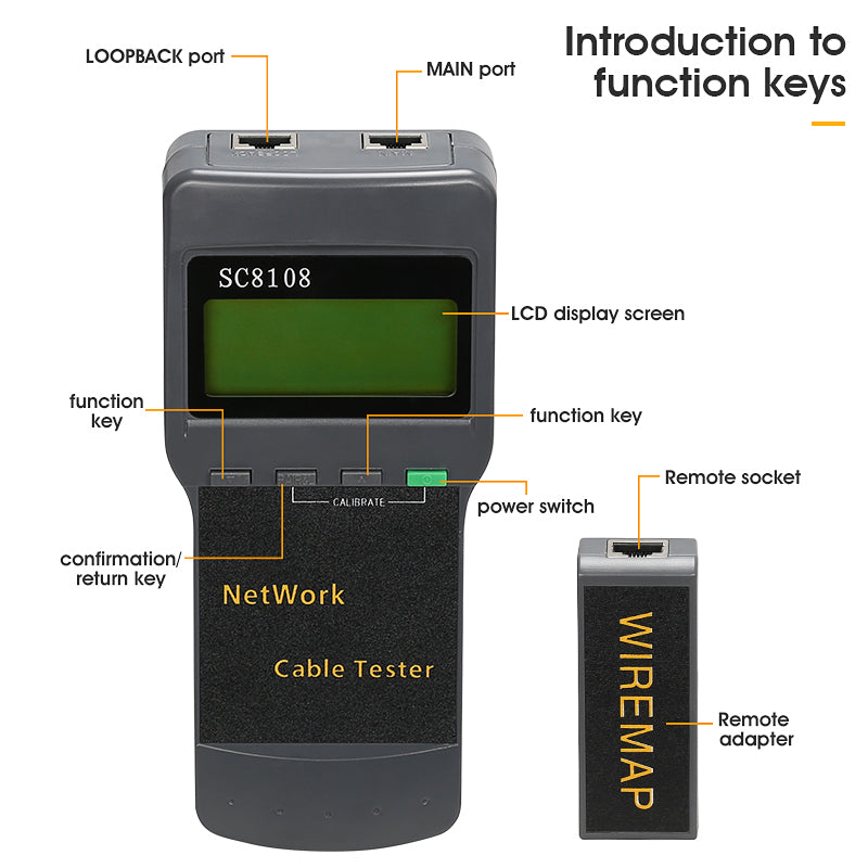 COMPTYCO SC8108 Multifunctional Telephone Network 5E 6E Cable Fault Detector Fiber Optic Tester