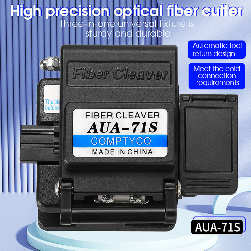 COMPTYCO AUA-71S High-Precision Automatic Return Fiber Optic Cutter with Waste Fiber Box Cold Joint Tool for FTTH Fiber 