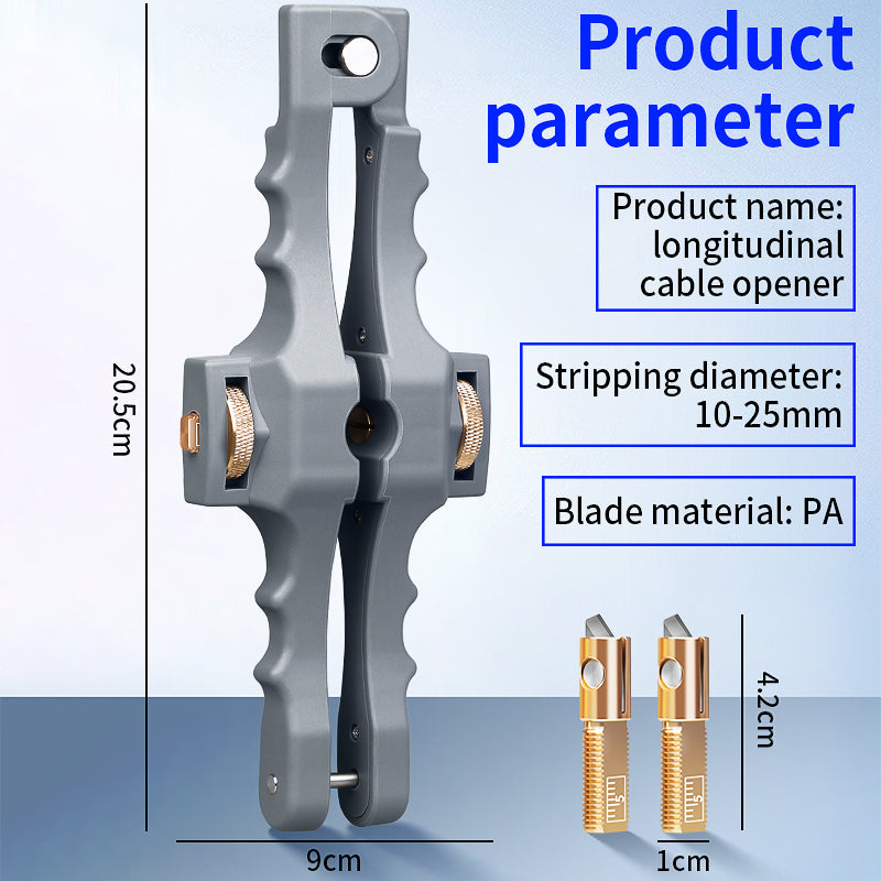 COMPTYCO FTTH SI-01 Fiber Optic Stripper 10-25MM Fiber Optic Cable Opener for Longitudinal Fiber Optic Stripping Cable S