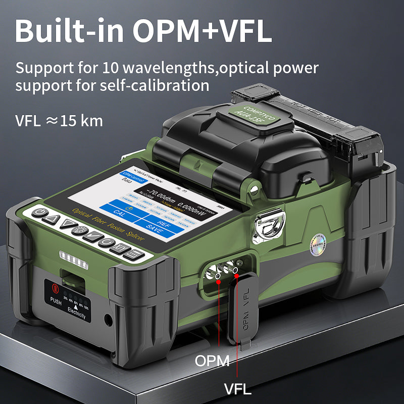 COMPTYCO High Precision 6 Motors Core Alignment Optical Fiber Splicing Machine Low Loss AUA-15F SM MM Fiber Optic Fusion
