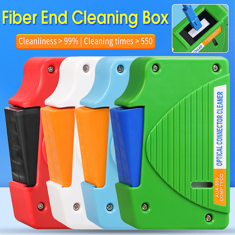 COMPTYCO Factory Price Fiber End Face Cleaning Tool SC FC ST LC Connector Cleaner Fiber Optic Cleaning Box Fiber Optic C