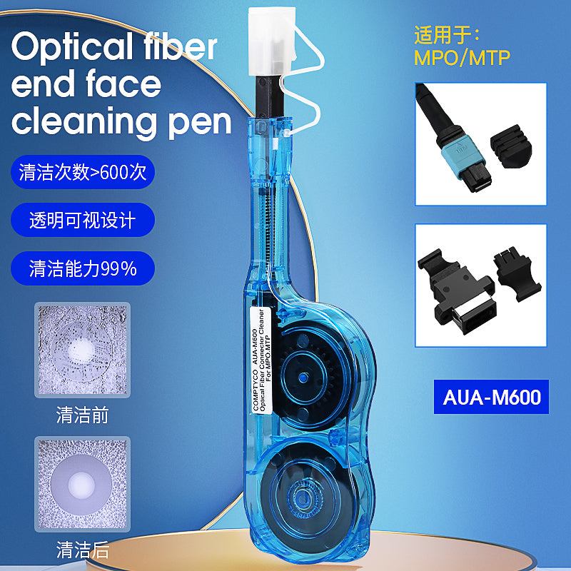 COMPTYCO AUA-M600 One-Click Cleaner Tool Fiber Optic Cleaning Pen 600 Times MPO MTP Connectors Pen Type Fiber Optic Clea