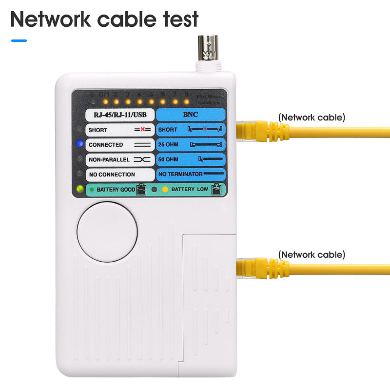 COMPTYCO Network Cable Telephone USB BNC Fiber Optic Cable Tester, Four in One Functional Fiber Optic Cable Finder