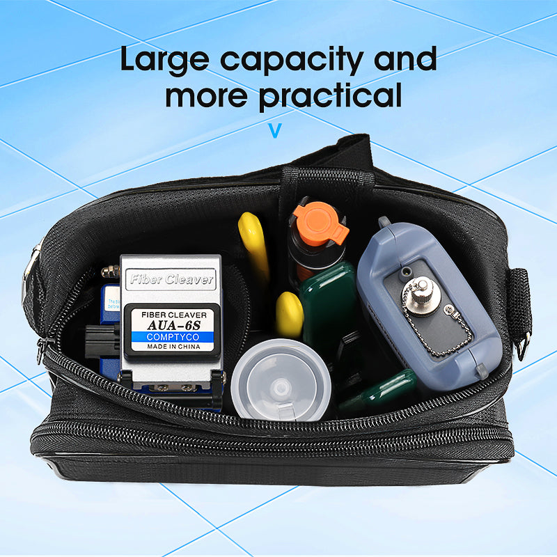 COMPTYCO 16pcs FTTH Fiber Optic Tools Kit with Fibra Optica Power Meter Visual Fault Locator Fiber Cleaver Kit De Fibre 