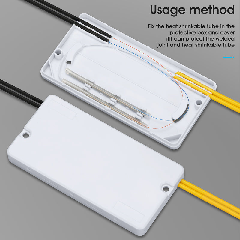 COMPTYCO 2 in 2 Out ABS Plastic Optical Fiber Jointer Box Optical Cable Sheath Protective Sleeve Fiber Optic protection 