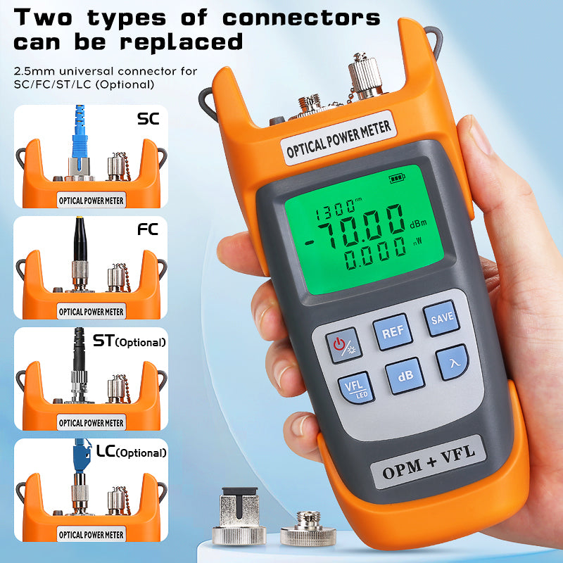 COMPTYCO High Precision Optical Multi Meter 3 in 1 OPM+VFL+LED Fiber Optic Equipment Visual Fault Locator Optical Power 