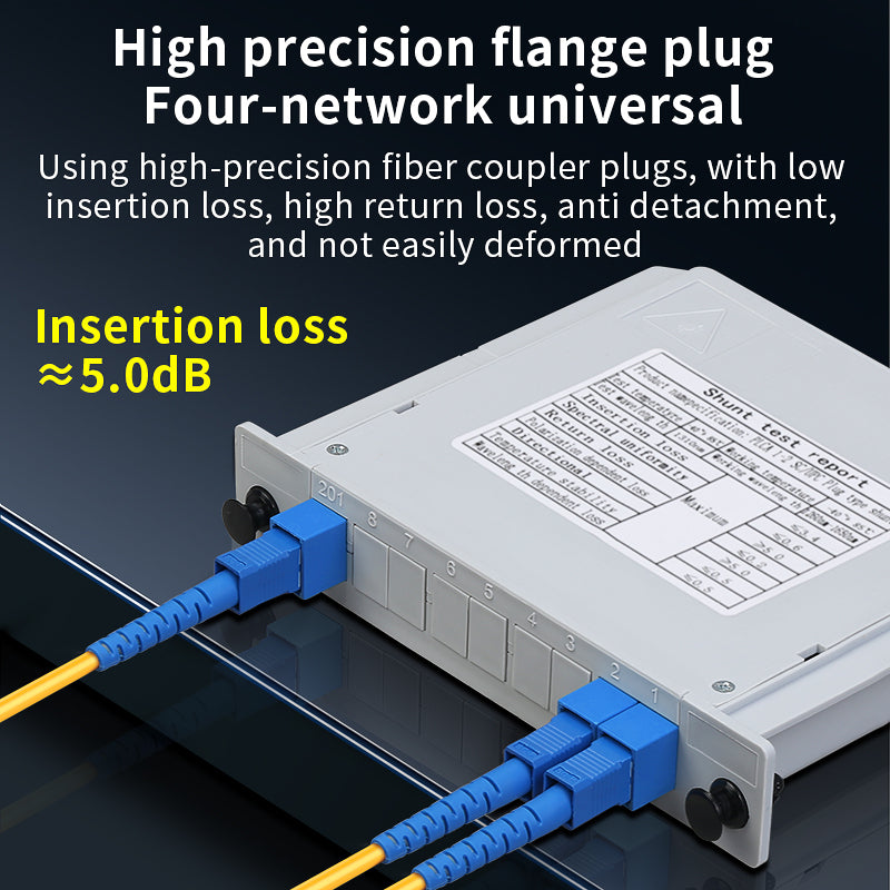 SC/UPC SC/APC PLC Splitter 1x2 1x4 1x8 1x16 Fiber Optic Splitter Box Cassette Card Inserting FTTH Fiber Optical Coupler 