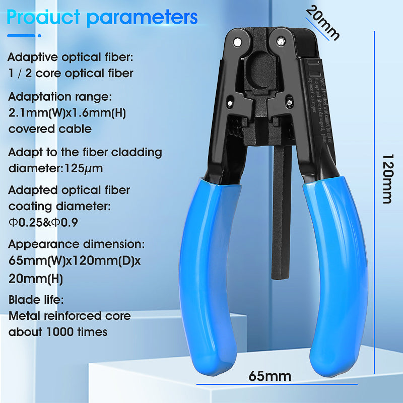 COMPTYCO 5G Leather Drop Cable Stripper FTTH Fiber Tool Leather Wire Stripper Pliers 2.1mm (W) * 1.6mm (H) Fiber Strippe
