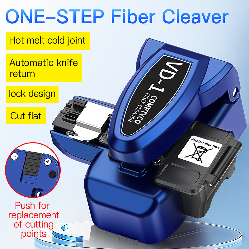 COMPTYCO High Precision One Step Fiber Optic Cleaver for Fusion Splicing VD-1 FTTH Optical Fiber Cutter Hot Melt Fiber C