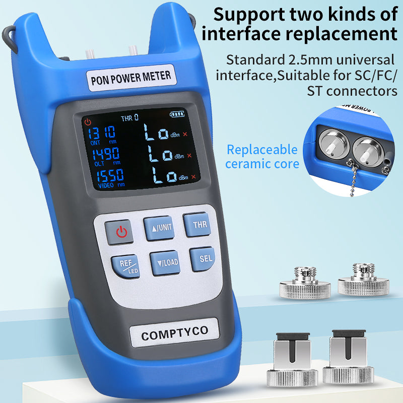 COMPTYCO AUA-C330U/A SC/FC/UPC/APC Network Detection Online test 1310 1490 1550nm 650mAh Rechargeable PON Optical Power 