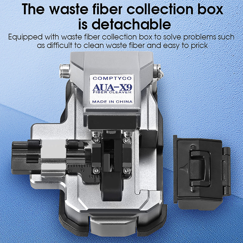 COMPTYCO High Precision AUA-X9 FTTH Fiber Tool Fiber Optic Cutter for Fusion Splicing Hot Melt Tools Optical Fiber Cleav