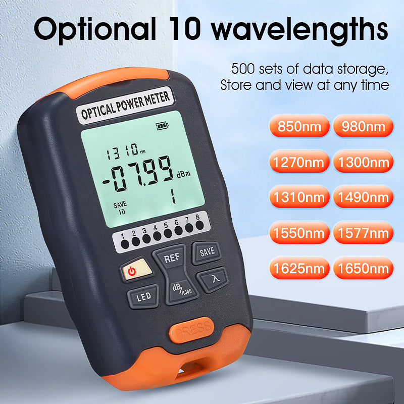 COMPTYCO Good Price Handheld Fiber Optic Tester A-D7/D5 OPM with LED and RJ45 Tester Fiber Optic Equipment Optical Power