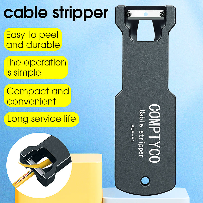 COMPTYCO AUA-F1 Fiber Optic Stripper 8.5/10.4/14mm Fiber Optic Cable Opener for Longitudinal Fiber Stripping Cable Strip