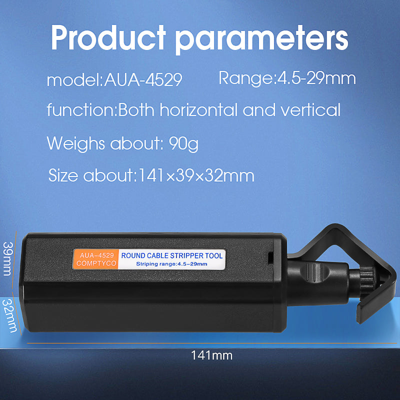 COMPTYCO AUA-4529/1940 Fiber Optic Stripper 4.5-29mm/19-40mm Longitudinal and Transverse Fiber Optic Cable Opener Cable 