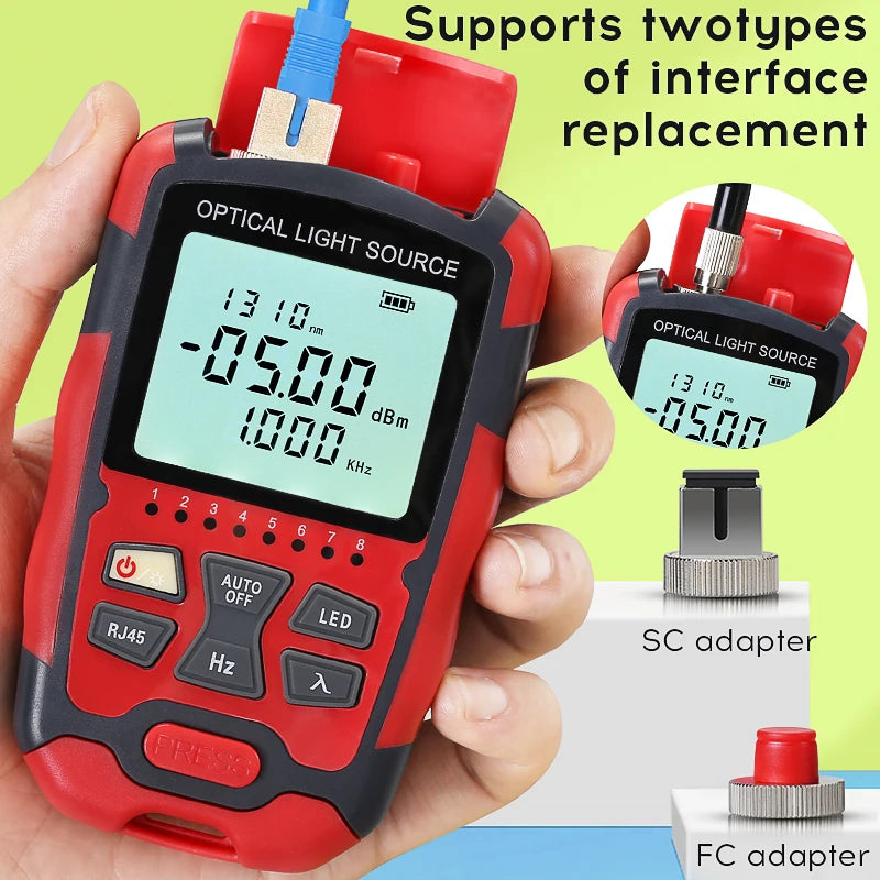 COMPTYCO AUA-M1315 Fibre Optic Light Sources Dry Cell OLS Fiber Optical Laser Tester 1310 1550nm Handheld Optical Light 