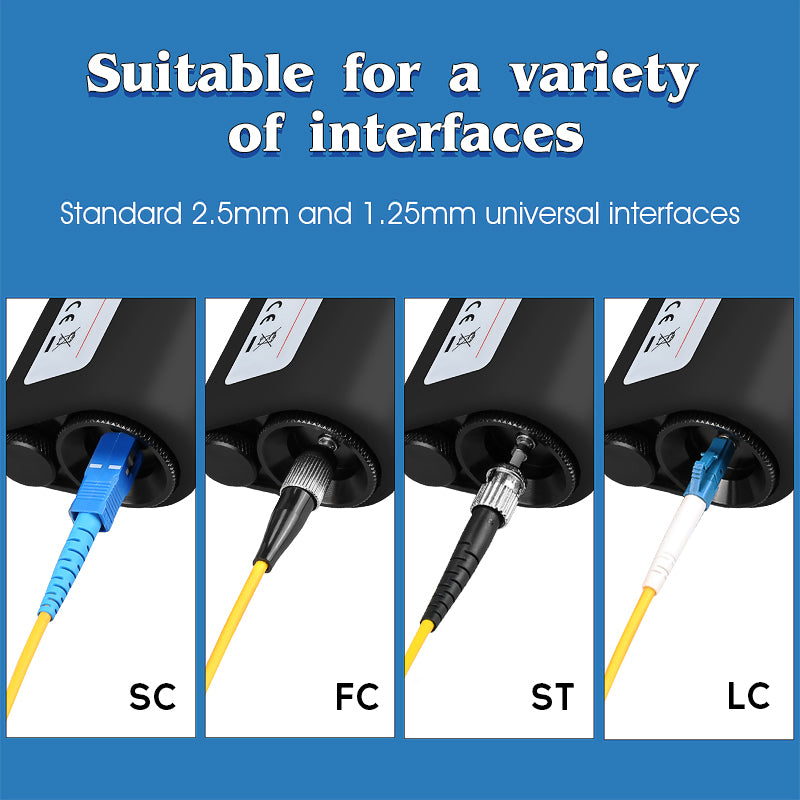 200X/400X LED Handheld Anti Slip Rubber SC/FC/LC/ST/SMA905 Connection 1.25/2.5/3.175MM Fiber Optic Inspection Microscope