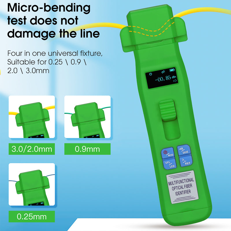 COMPTYCO MINI Charging Type Live Detector Identifier OFI+OPM+30mw VFL+LED 4 in 1 Tester SM MM Fiber Cable Optic Fiber Id