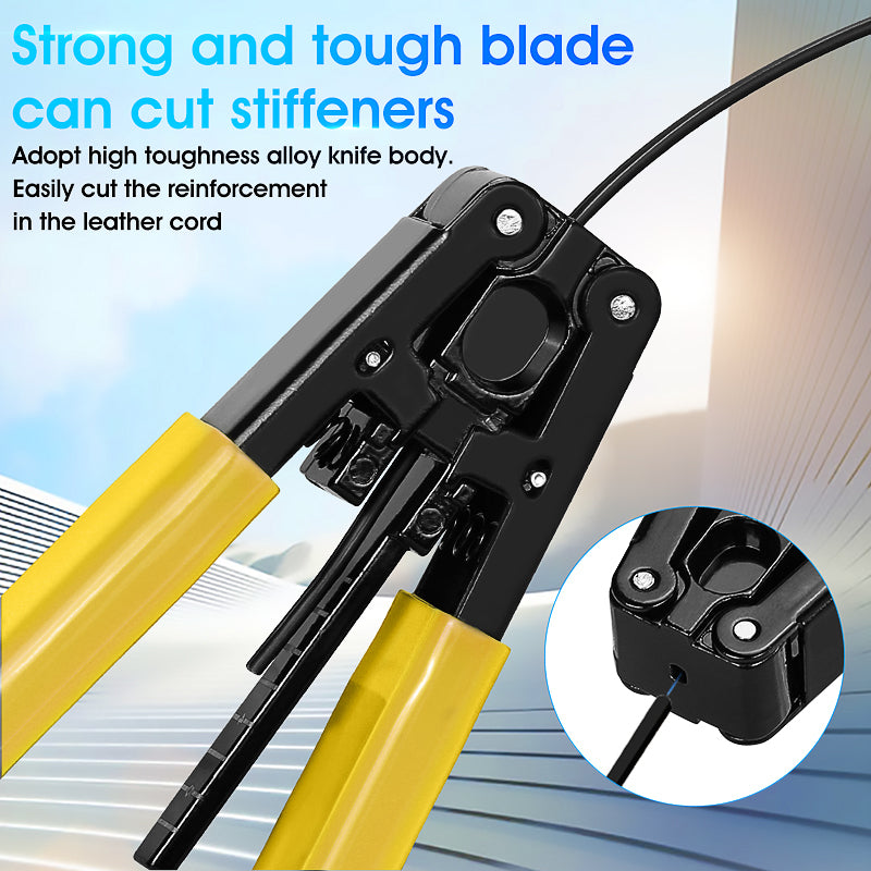 COMPTYCO Metal Leather Drop Cable Stripper FTTH Fiber Tool Leather Wire Stripper Pliers 3mm (W) * 2mm (H) Fiber Stripper