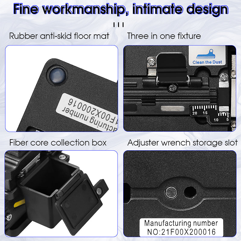 COMPTYCO AUA-X2 Fiber Cutting Machine Black Automatic Return Fiber Cutting Machine Hot Melt Optical Fiber Cleaver