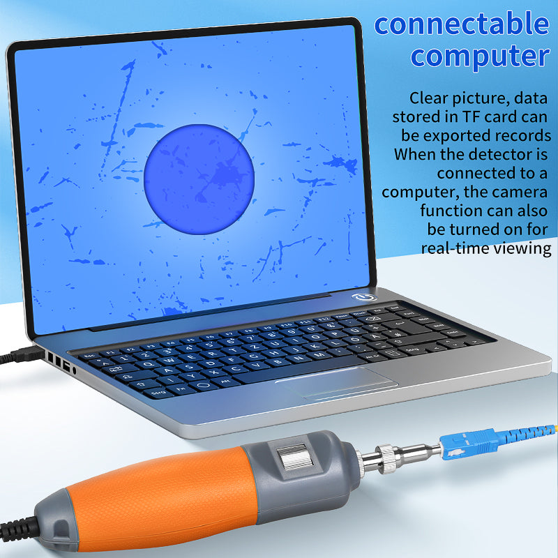 COMPTYCO AUA-600 400X HD Touch Screen Fiber Optic Microscope 5-inch Inspection Probe Fiber End Face Detector for FTTH SC