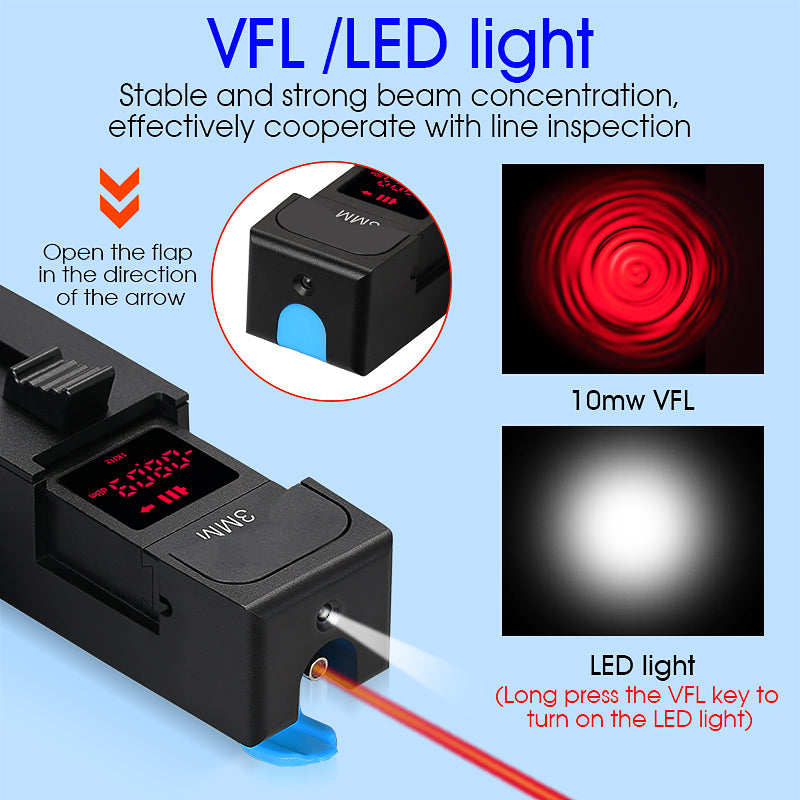COMPTYCO AUA-35 Optical Fiber Identifier with VFL LED Fiber Identifier with Laser Tester SM MM 800-1700nm Fiber Optic Id
