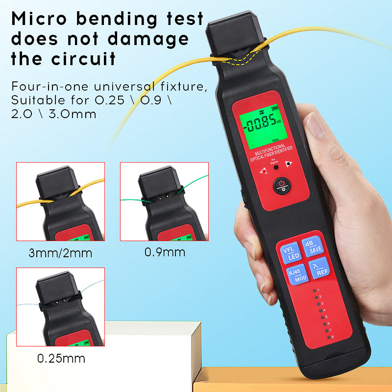 COMPTYCO AUA-507/505 Dry Battery OFI+OPM+10mw VFL+RJ45 Network Tester+LED 5 in 1 SM MM Fiber Cable Fiber Optic Identifie
