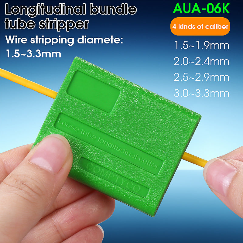 COMPTYCO AUA-06K Open-Type 1.5-3.3mm Ribbon Longitudinal Cutter Center Bundle Tube Stripper Loose Tube Slitter Fiber Str