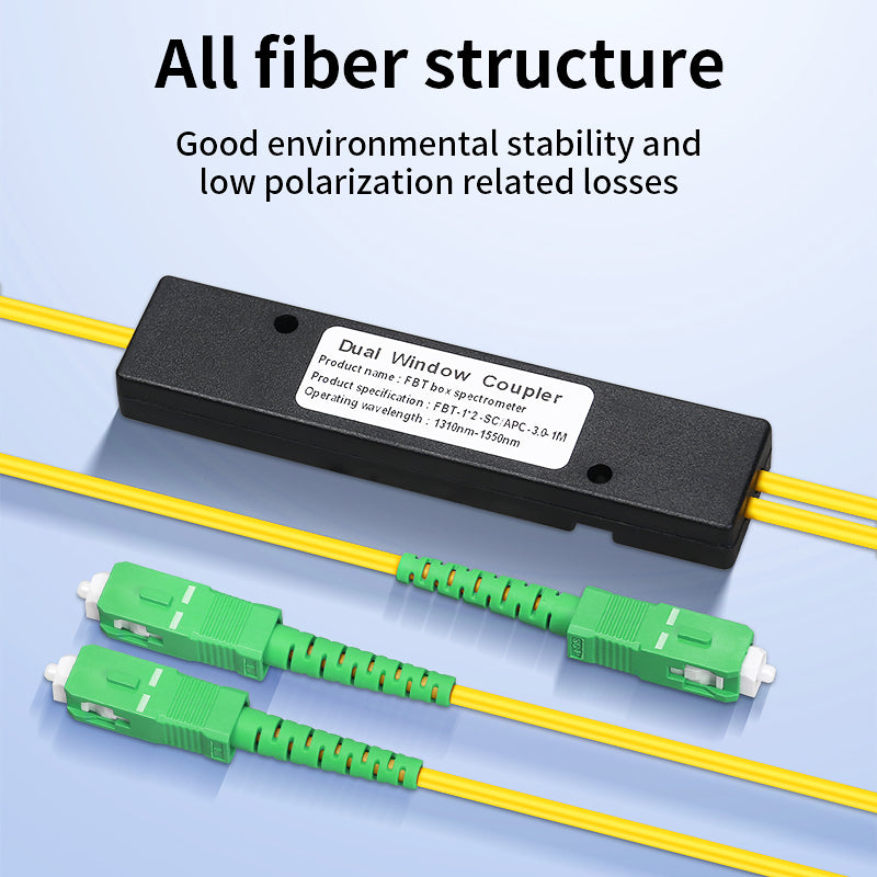 COMPTYCO 1*2 FBT Splitter SC/APC SC/UPC FC/UPC 1m 3.0mm Singlemode Optical Fiber FBT Coupler 50/50 FBT Optical Coupler