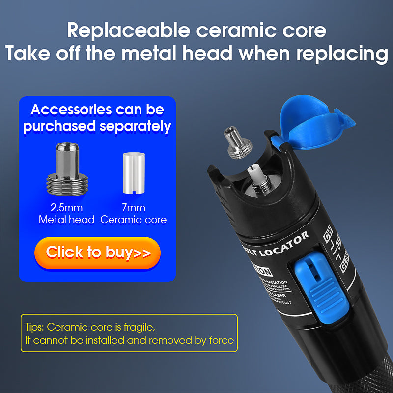 COMPTYCO AUA-1 Fiber Optic Cable Tester Laser Pen Breakpoint Detector VFL 1mw SC/FC/ST (LC to Be Purchased) Visual Fault