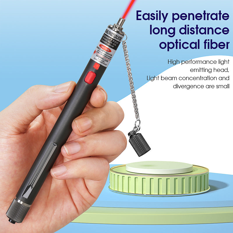 COMPTYCO 5-50mw Dry Cell Fiber Optic Testing Pen Red Light Source Breakpoint Detector Laser Pen VFL 5-50km Visual Fault 