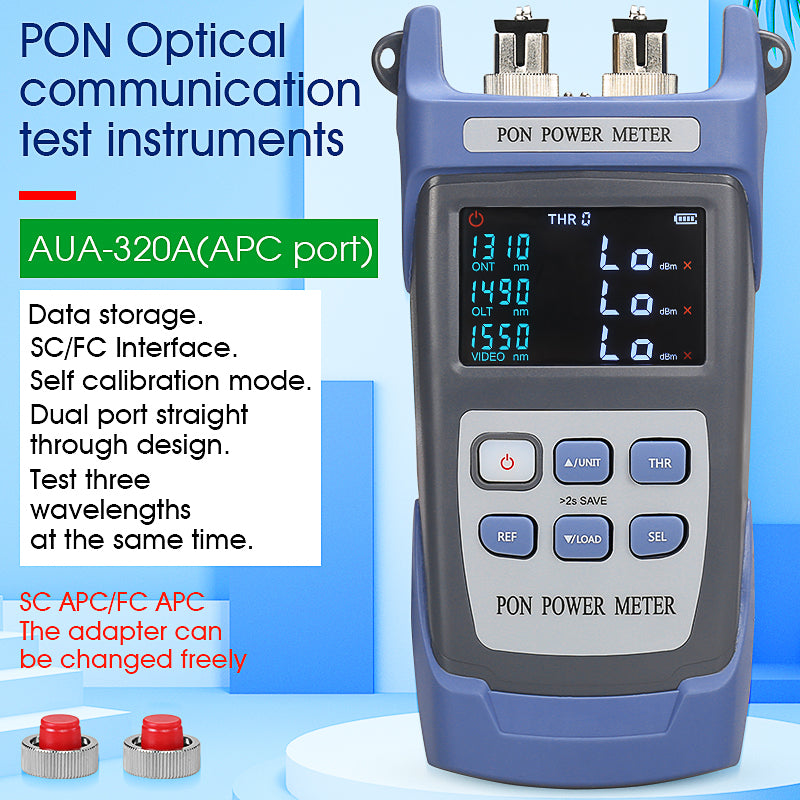 COMPTYCO AUA-320U/A SC/FC/UPC/APC FTTH Tester Network Detection Online test ONT/OLT 1310/1490/1550nm PON Optical Power M